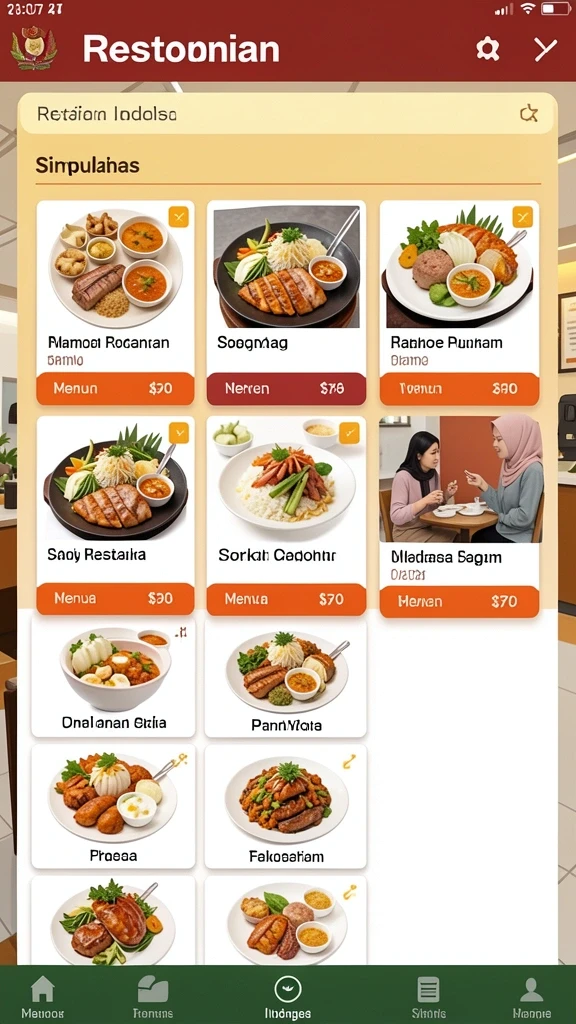 Tampilan antarmuka yang menarik dan user-friendly.