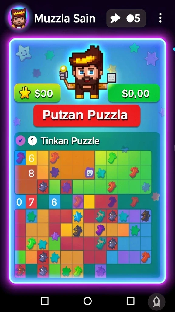 Tampilan awal game yang menarik dan user-friendly.