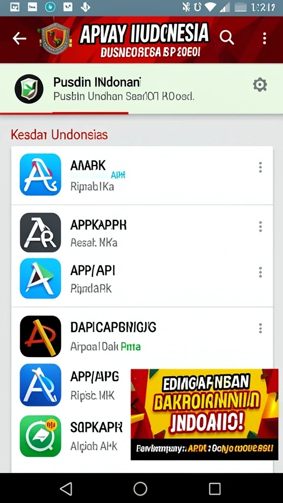 Screenshot 1 menunjukkan tampilan menu utama yang menarik.