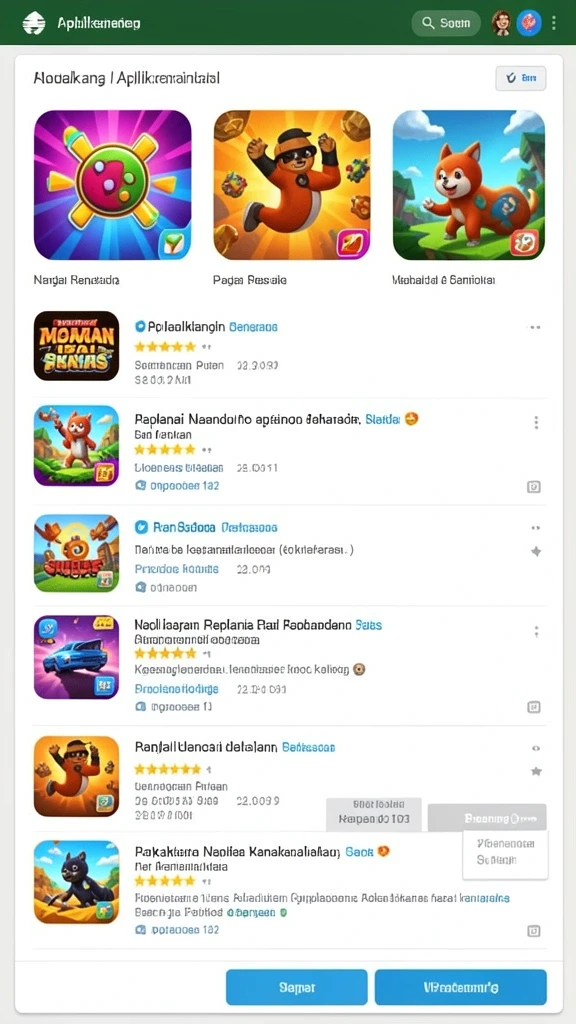 Beragam pilihan game menarik untuk semua pemain.