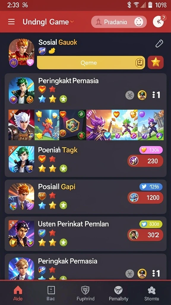 Tampilan antarmuka utama aplikasi IDRHOKI138 yang menarik.