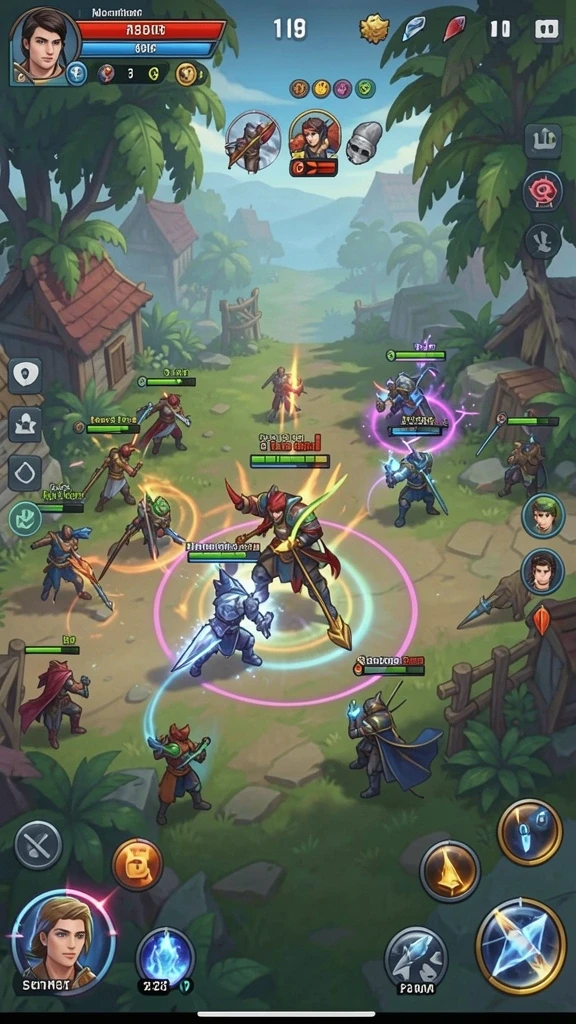 Gameplay seru dengan banyak karakter untuk dipilih.