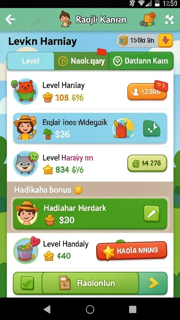 Level baru dengan variasi ubin menarik.