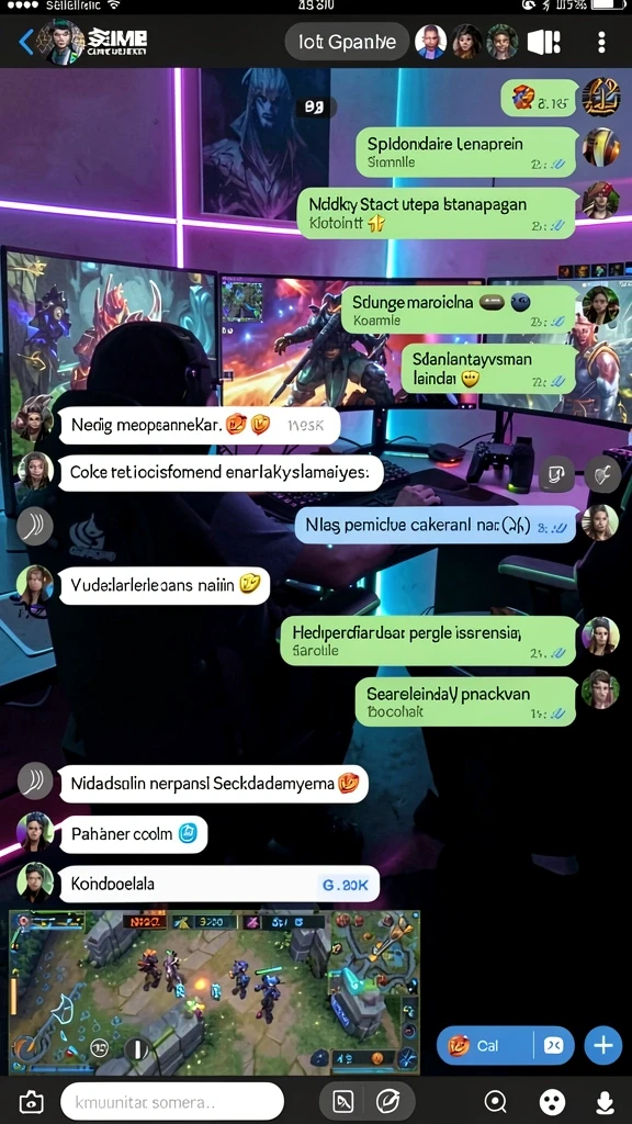 Screenshot memperlihatkan interaksi antar pemain selama perencanaan.