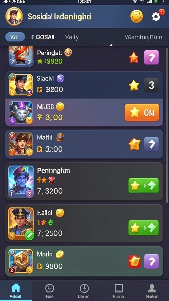 Screenshot memperlihatkan fitur turnamen dengan hadiah menarik.