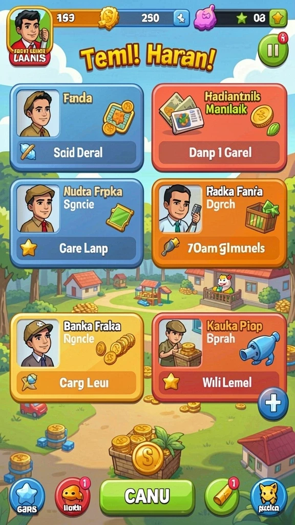 Pengguna dapat bersaing dengan teman dalam permainan.