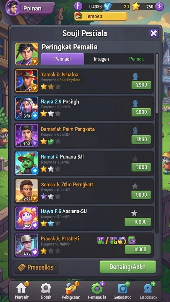 Tampilan awal yang menarik dengan petunjuk awal permainan.
