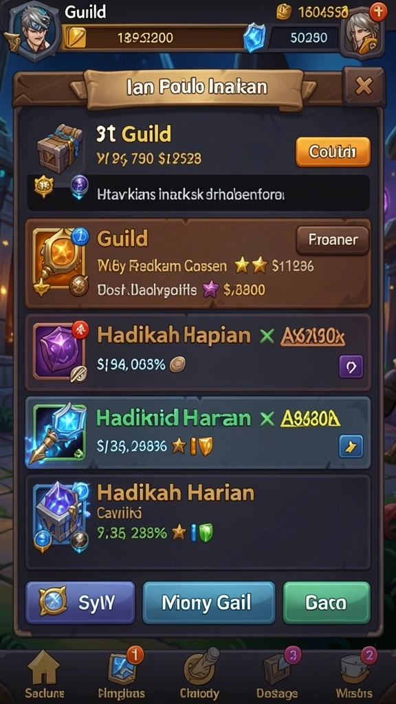 Tampilan karakter yang detail dan berwarna cerah.