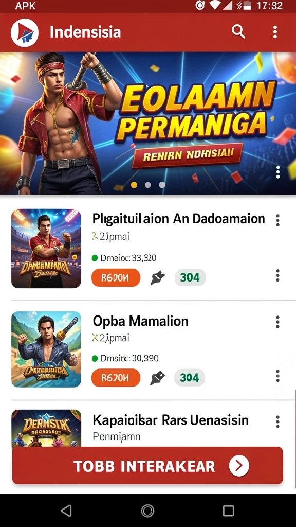 Tampilan menu awal SPINHARTA yang menarik.