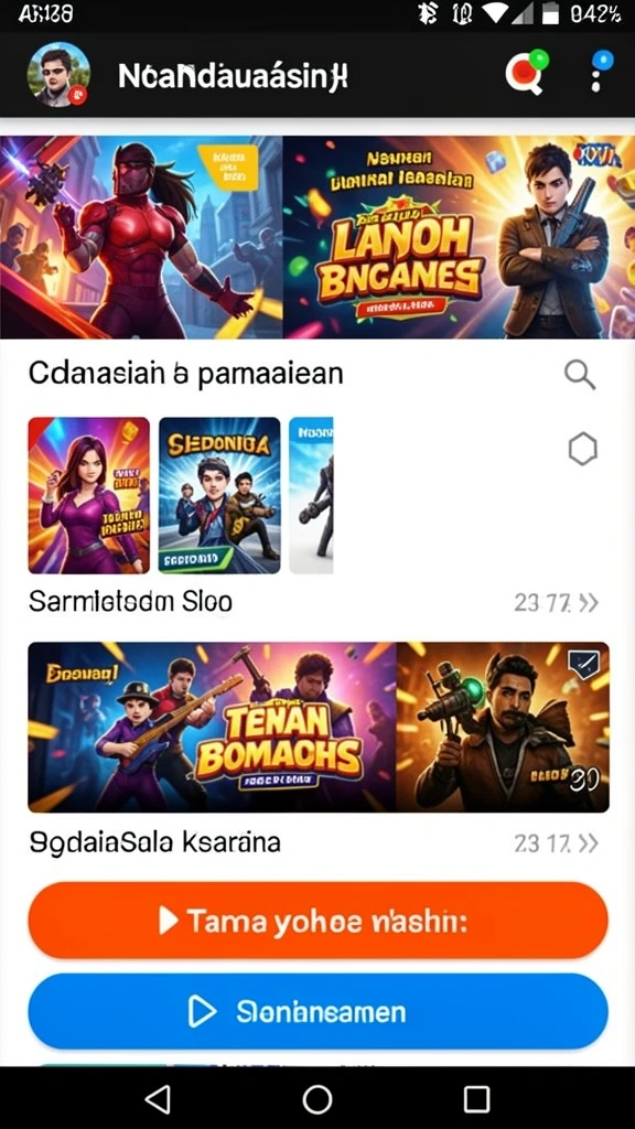 Papan skor yang menunjukkan peringkat pemain.